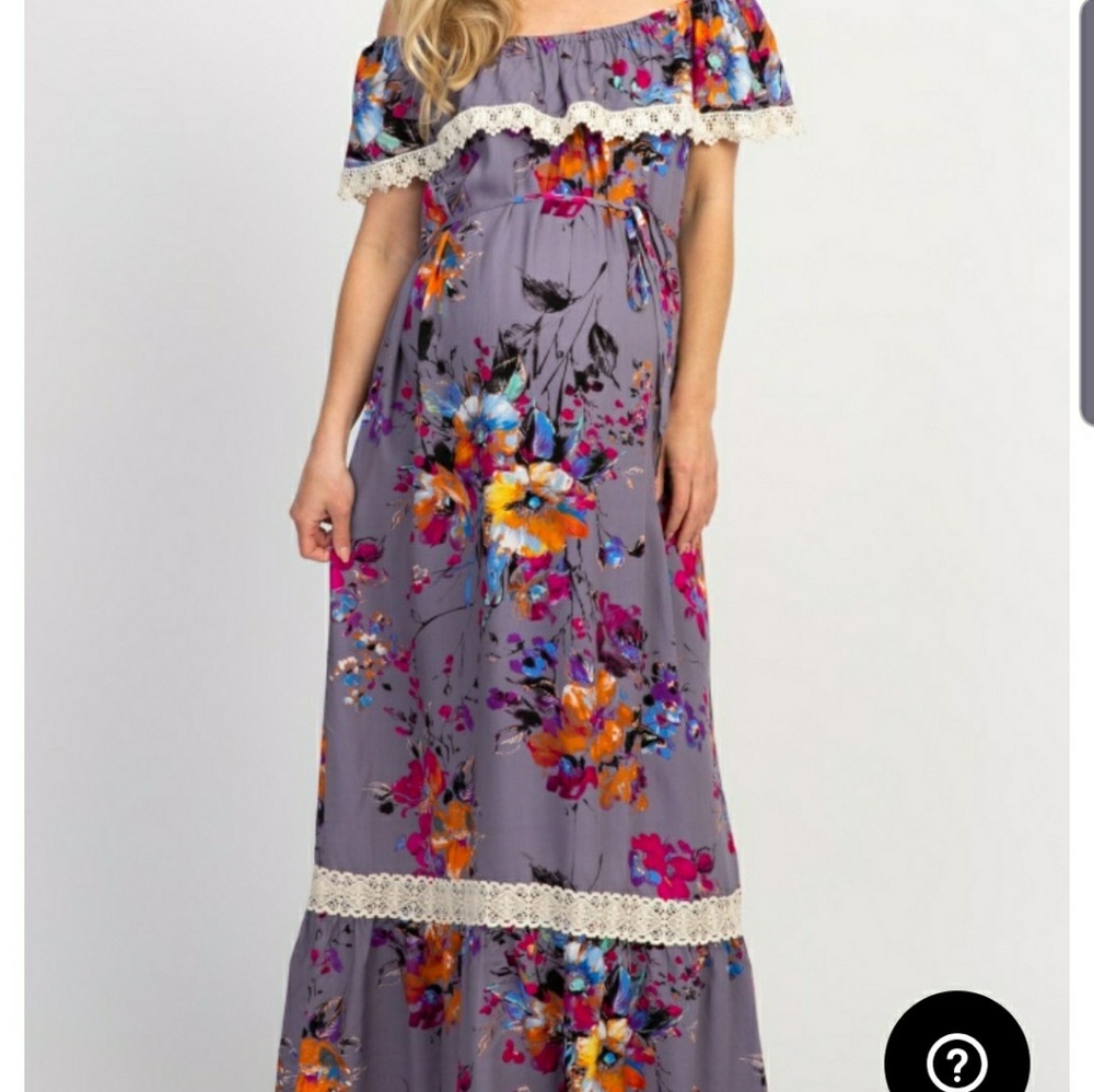 Floral pinkblush maternity dress size sm